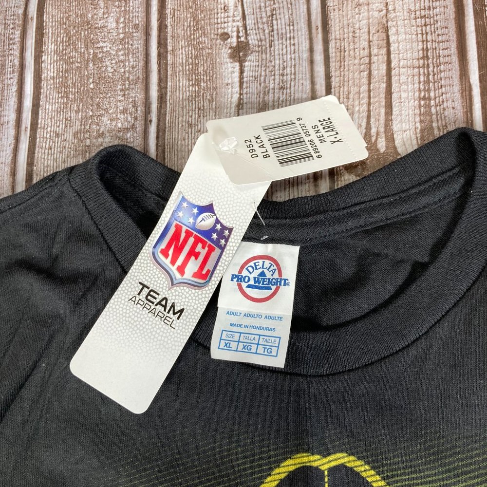 NFL MINNESOTA MN VIKINGS Men's XL 2015 Playoffs Short Sleeve T-Shirt Black NWT - Picture 4 of 4